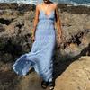 Spring 2026 New Long Dress, Celebrity Temperament Sexy Deep V Texture Fabric Suspender Dress