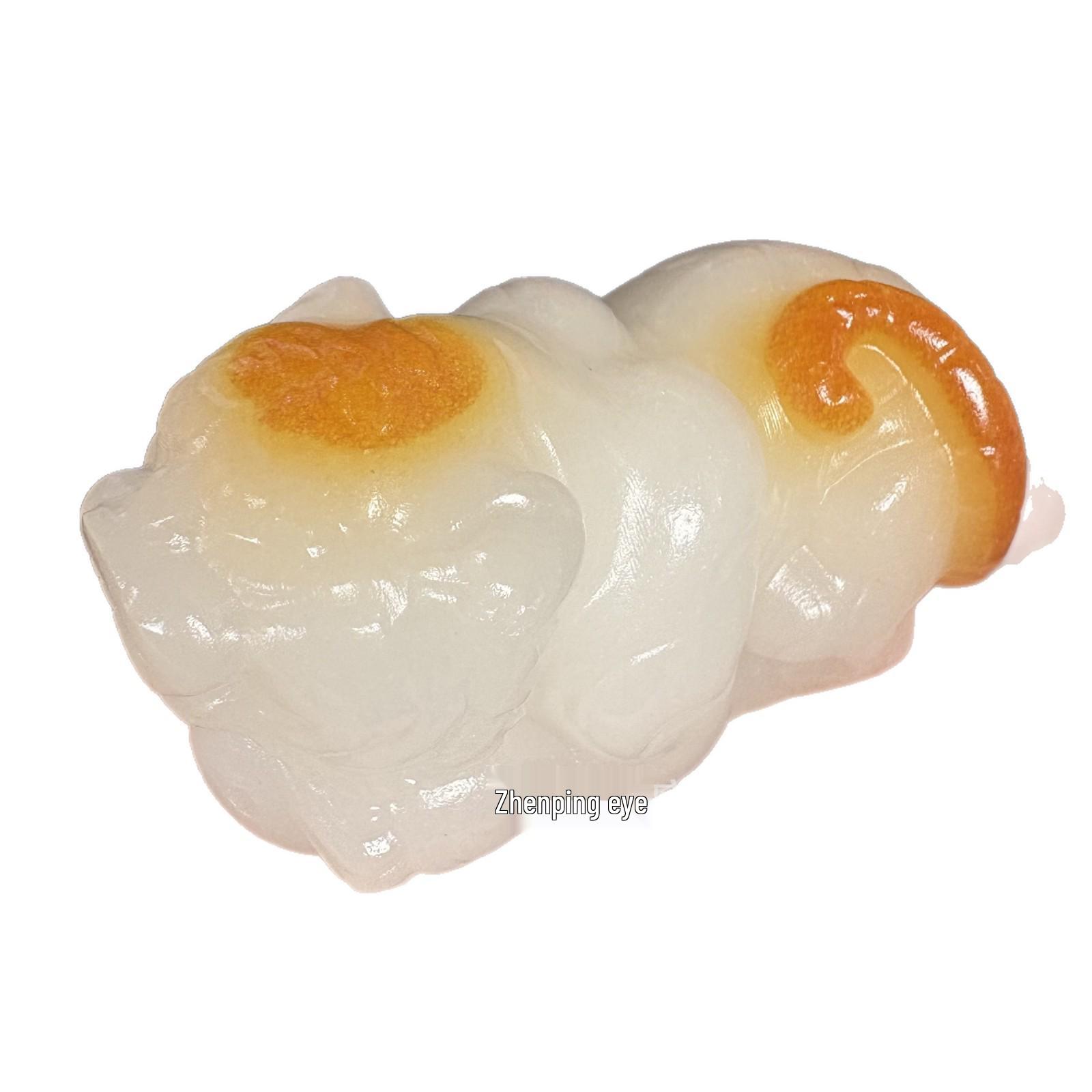 Афганская белая нефритовая фигурка тигра-Зодиака, изготовленная вручную