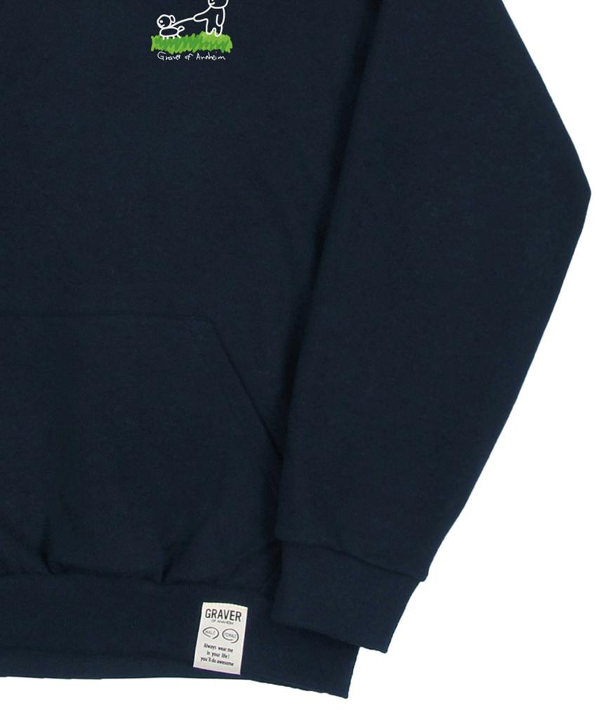[Unisex] Human Puppy Work Hoodie_Navy