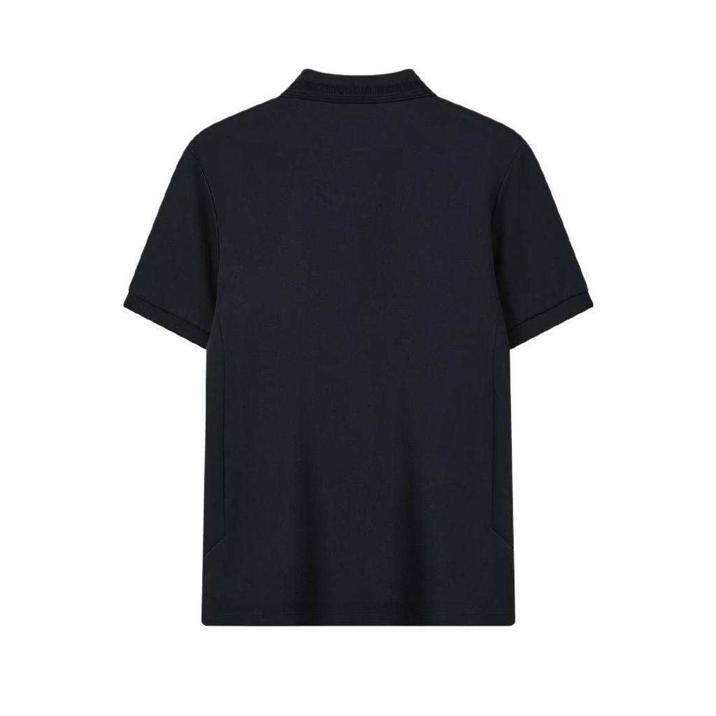 FILA White Solid Knit Short Sleeve Polo Shirt Men tops F11M613103F-NV