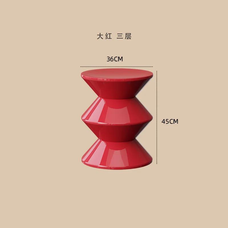 Round Coffee Table Plastic Nordic Home Furniture Living Room Sofa Side Tables Hallway Shoes Stool Balcony Small Desk Nightstands