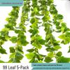 Rattan Air Conditioning Pipe Cover with Artificial Green Vines and Leaves