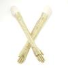 Vintage 1920s Shiny Sequins Gloves Finger Elbow Length Long Gloves for Opera Evening Performance Costumes Accessories