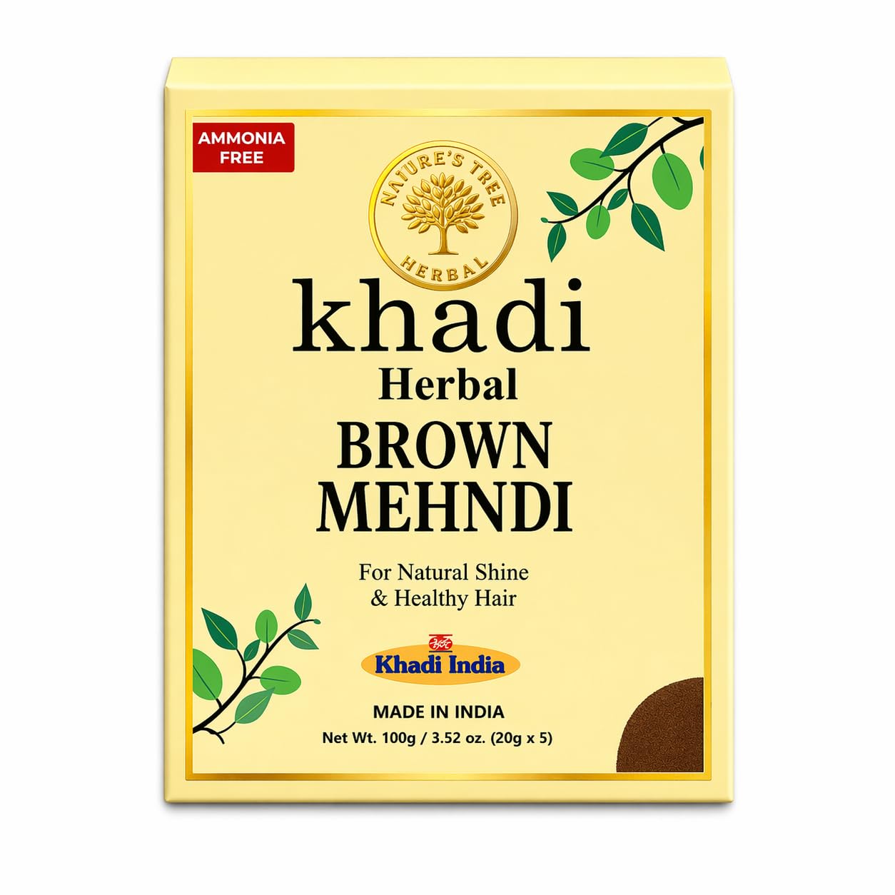 Nature`s Tree Herbal Khadi Brown Mehndi