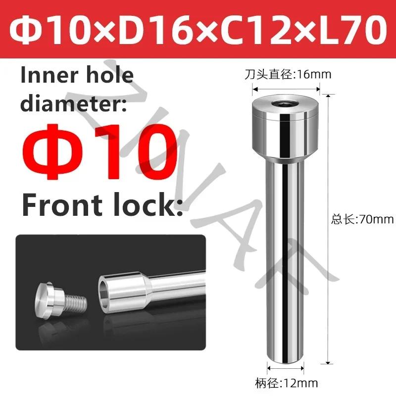 

Saw Milling Cutter Slitting Saw Arbor Blade Holder 5 6 8 10 12mm CNC Slotting Machining Metal Cutting Tool Front Rear Lock 10x16x12x70L(Front)