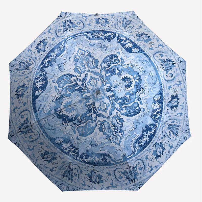 1 Stück Regenschirm mit Blumenmuster - 8 Speichen verstärkt, Automatik-Öffnung, Leicht & Langlebig, Niedliches Modeaccessoire für den Außenbereich, Strand oder Freizeit, Strand U