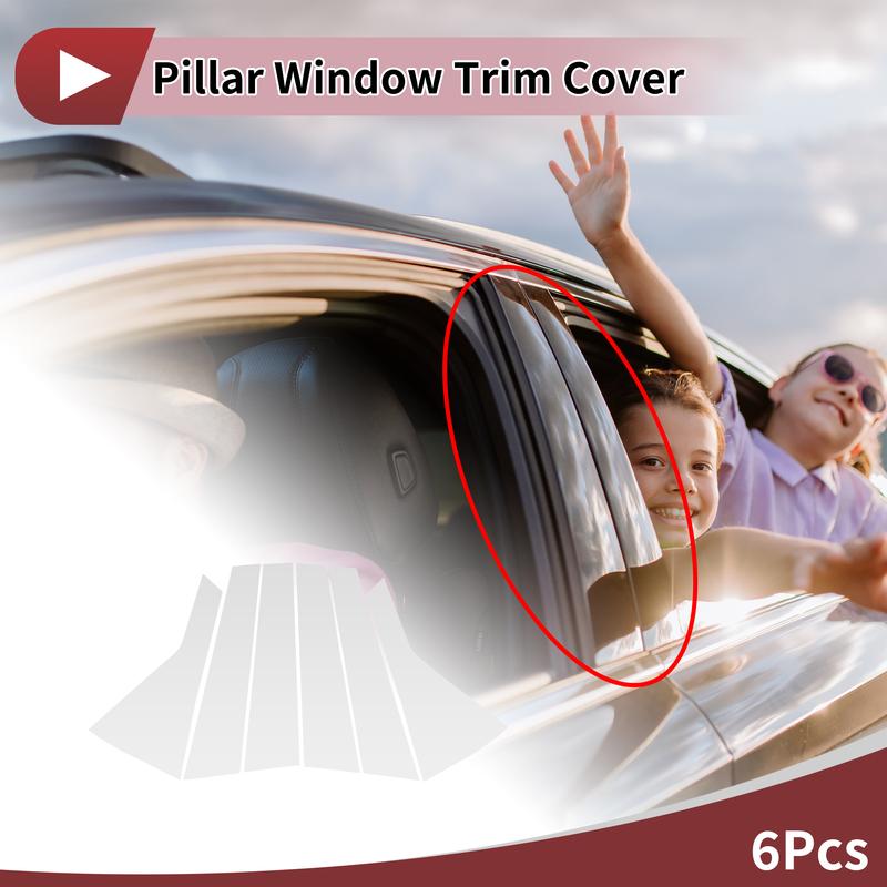 UXCELL Door Pillar Window Trim Front Rear Left Right for Genesis GV80 -2025 Anti Scratch Sticker Pillar Posts Door Outer Ext