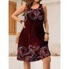 Women Floral Print Casual Elegant Round Neck Sleeveless Dress Beach Dress Sundress Holiday Outfits Boho Female Clothing  Tops