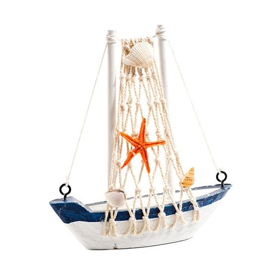 Excellent Mini Exquisite Compact Mediterranean Sailboat Model Table Decoration for Office Model Boat