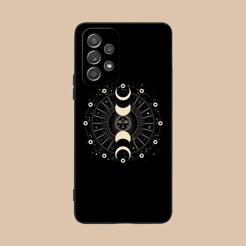 Sun Moon Mobile Cell Phone Case for Samsung Galaxy M55 54 42 35 34 33 32 23 22 15 14 13 12 F55 5G Colorful Cover Luxury Cover