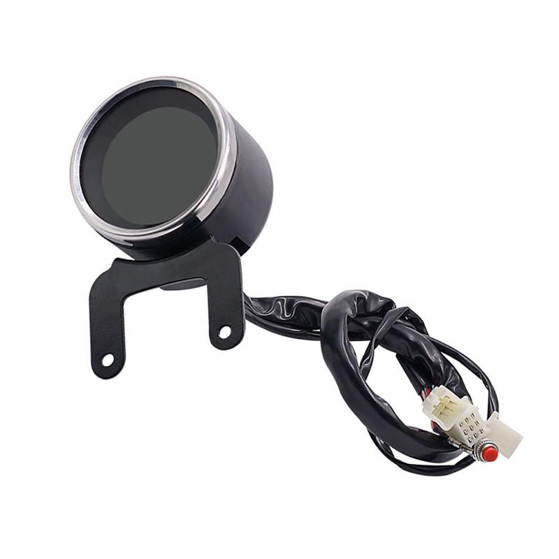 Motorcycle LCD Digital Speedometer Tachometer Speed Gauge Oil Level Meter Universal For Honda Ymaha Suzuki Harley DC12V