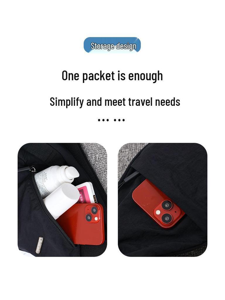 Trendige Damen Nylon Crossbody Brusttasche mit breitem Riemen und hochwertigem Buchstaben-Design