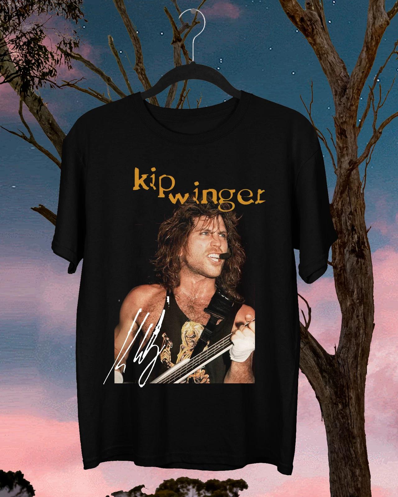 NEW Kip Winger Signed Winger Black All Size S-5Xl Shirt XL
