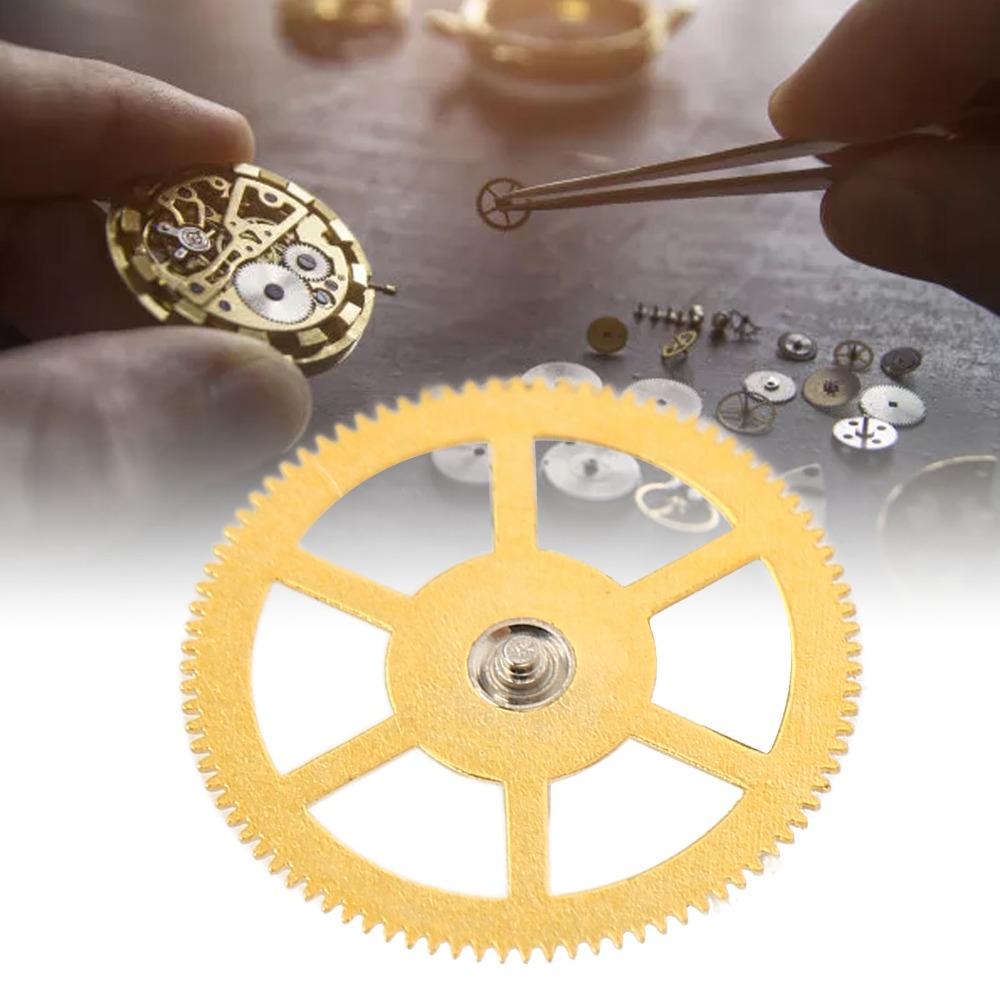 Kleine Größe Mittlere Rad Goldene Uhr Ersatzteile Uhrwerk Komponente Defekte Teile Ersatz