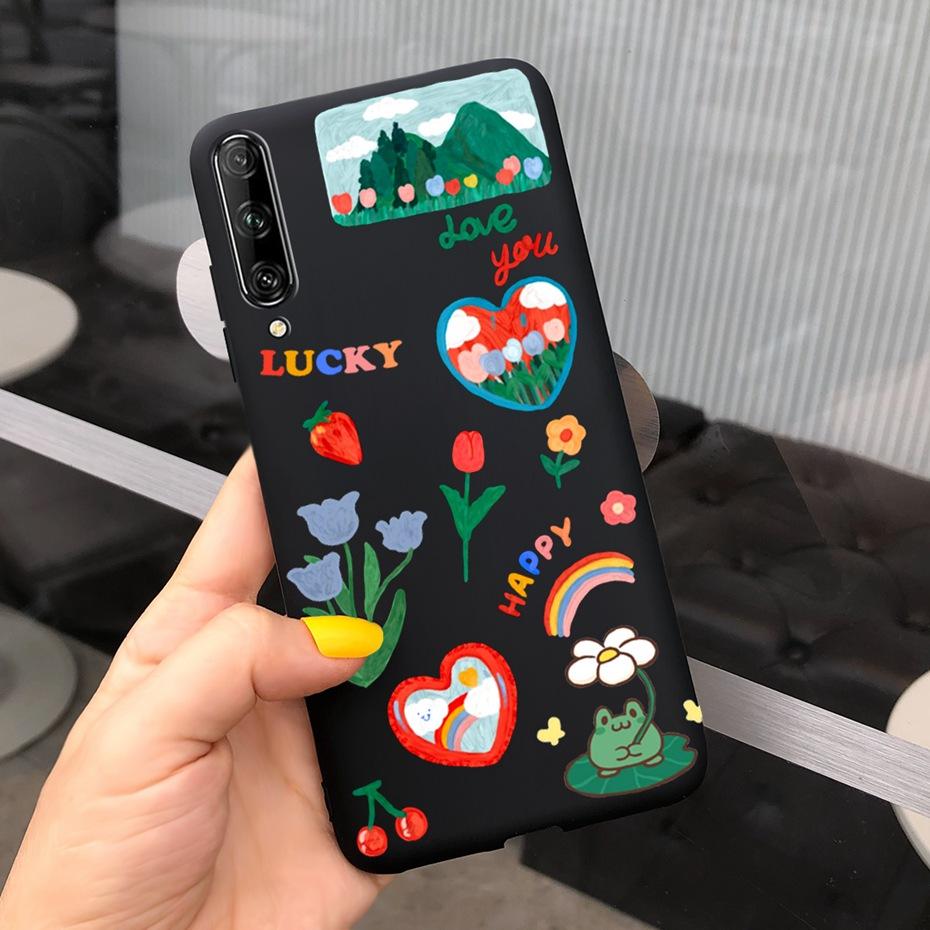 For Huawei Y9s Case Lovey Pattern Macaroon Silicone Soft TPU Back Cover For Huawei Y9S Y 9s SKT-L21 STK-LX3 STK-L22 Phone Cases