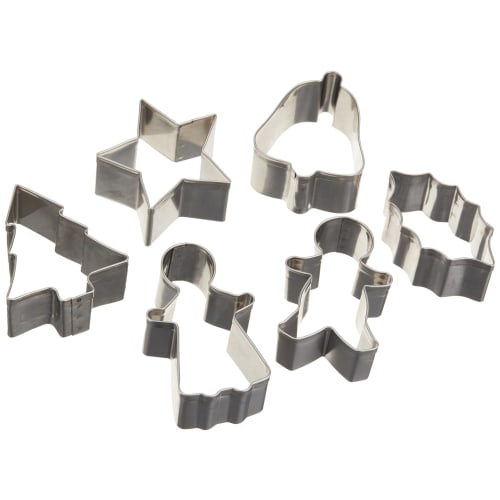 

Tanaka Ryoki Seisakusho Cookie Cutter Set No. 2113 Christmas Set, Stainless Steel, Japan (6 pieces) WKT14