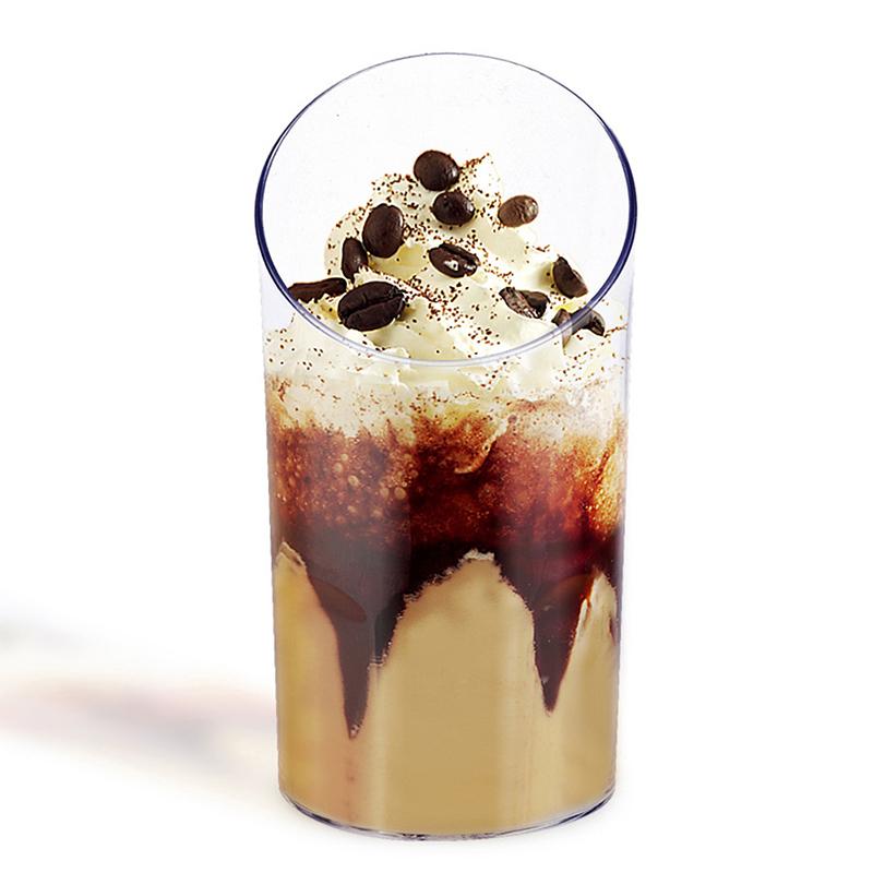 20Pcs 70Ml Reutilizável Cilindro Sobremesa Copos Plástico Mini Iogurte Mousse Sobremesa Copo