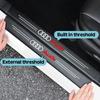 High-quality Carbon Fiber Car Door Sill Protector Sticker For  Audi Q5 Q3 Q2 Q7 A3 B5 B6 B7 B8 B9 8P 8V 8L A5 A4 C6 C5 A1 A6 A7