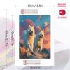 Two Samoyeds Pattern  3pcs 100% Round Full Drill 5D DIY Diamond Painting Embroidery Cross Stitch Rhinestone Décor