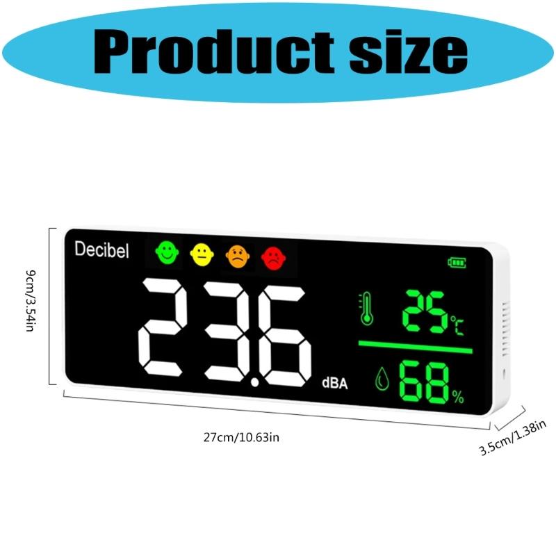Wall Mounted Sound Level Meter With Temperature Humidity Sensors For Accurate Measurement In Indoor Decibel Meter