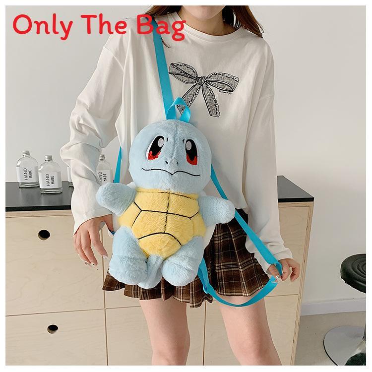 Pikachu Plush Animal Bag For Kids Street Style Soft Material With Zipper Closure For Casual Use