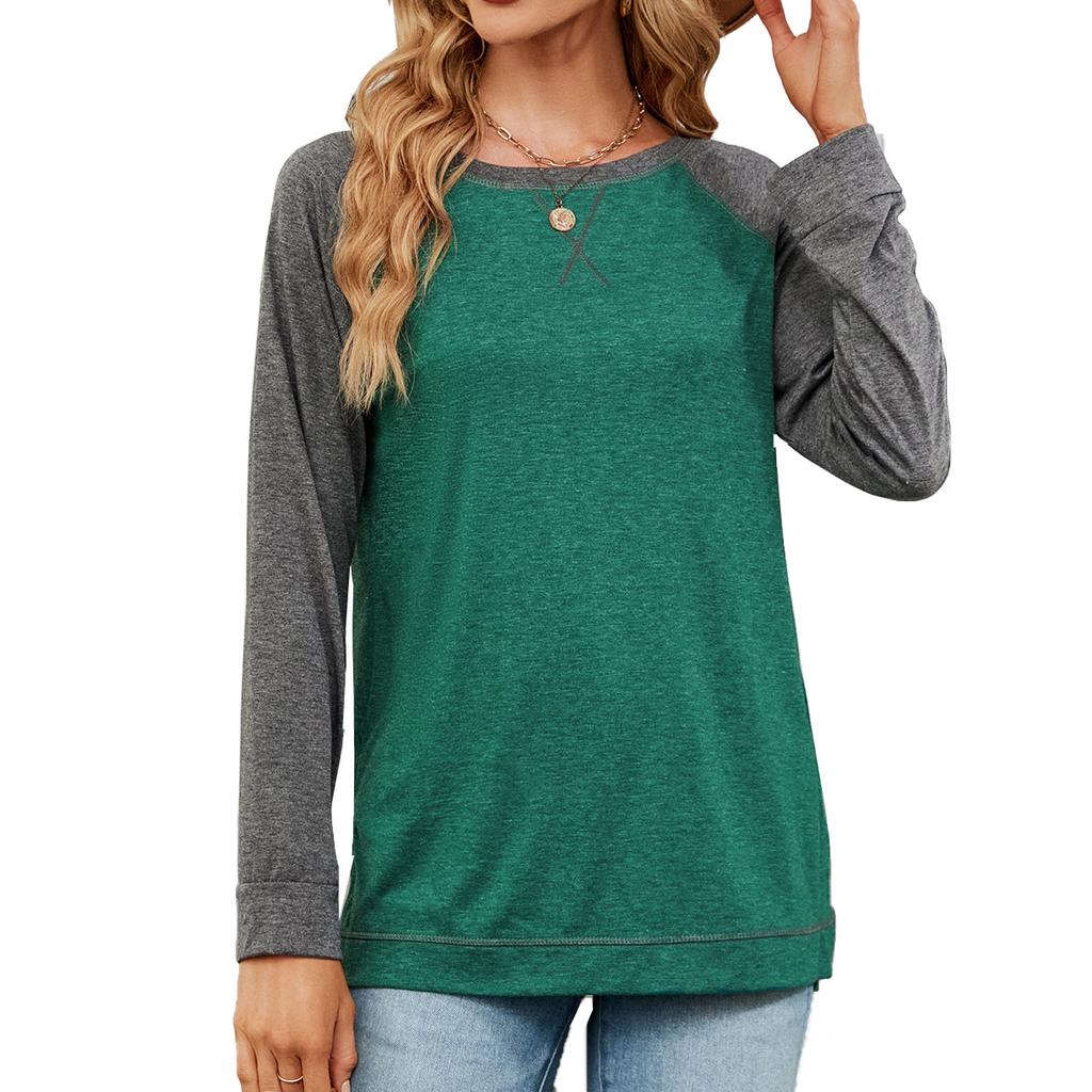 T-Shirts longs pour femmes, amples, à la mode, col rond, hauts polyvalents et décontractés pour dames