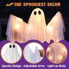 Décoration d'Halloween à suspendre - AIMOONSA - Fantôme suspendu - 119 cm - LED blanche chaude - Plastique et tissu