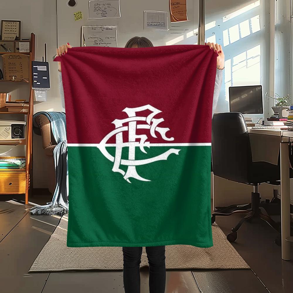 1PC Fluminense Print Flannel Blanket, High quality Comfortable for All Seasons, Home Decor, Warmth and Comfort, Perfect for Christmas Gifts
