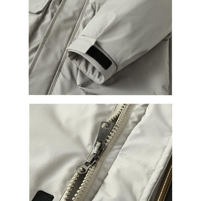 Men's Plus Size Big Tall Winter Coat Thickened Long Loose Fit Cotton Padded Jacket with Slit 4XL-12XL