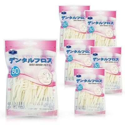 DZ Doctor Y-type Disposable Dental Floss 80 Pieces, 6 Pieces