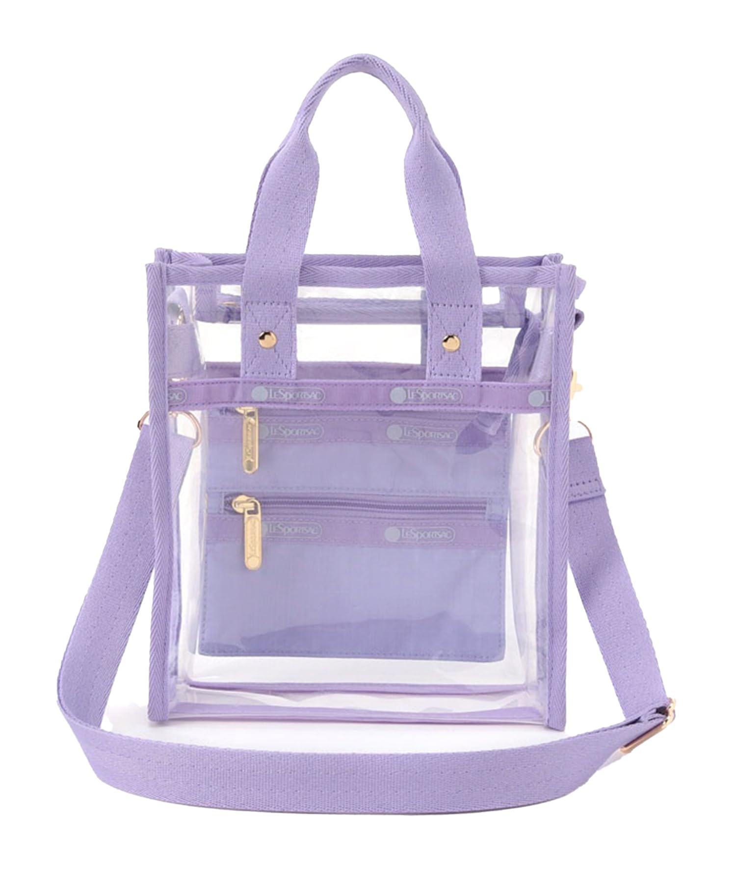

Официальная сумка через плечо CLEAR MINI [LeSportsac] N/S TOTE/1527 женская прозрачная/фиолетовая