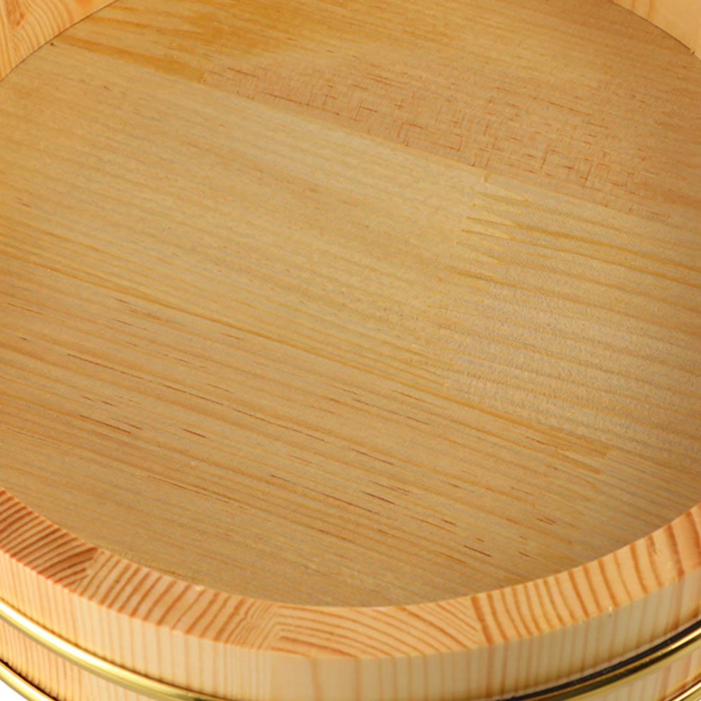 Rustic Wood Box Reusable Japanese Steamer Barrel Rice Sushi Bowl Bucket Tub Food Storage