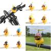 Creative Duck Bicycle Bell Ornaments Cycing Accessories Yellow Helmet Ducks Bicycle Ring Bell Mtb Road Bike Horns