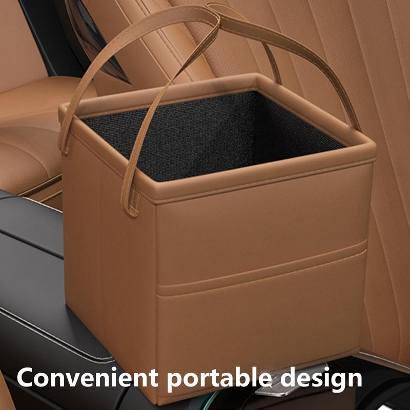 Folding Car Trunk Storage Organizer Truck Storage Box Auto Stowing Tidying Bag Leather Car Interior Organizer Bag Accessories