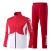 Custom Spring/Autumn Chinese Team Sports Suit for Men & Women, Stand-Up Collar, Casual Training Attire.