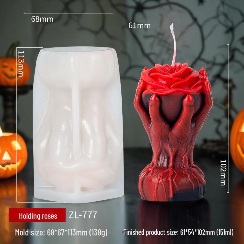 

Форма для ароматерапевтической свечи Sanxin Skull & Snake – креативная силиконовая форма на Хэллоуин