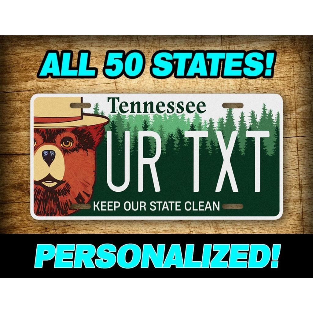 Custom License Plate Metal Sign, Personalized Aluminum Wall Art Decor for Home Office Bar