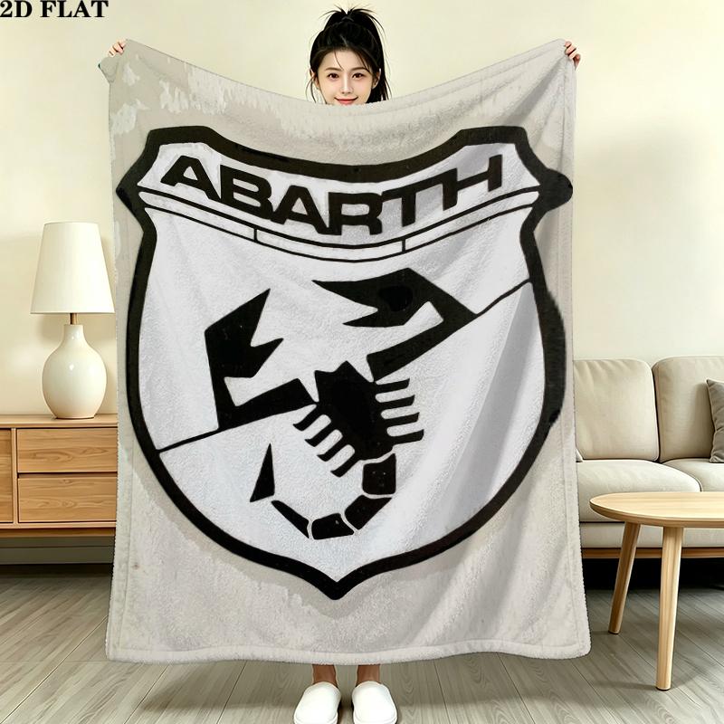 Abarth Print Flaneldecke, Hohe Qualität, Bequem für alle Jahreszeiten, Heimdekoration, Wärme und Komfort, Perfekt für Weihnachtsgeschenke