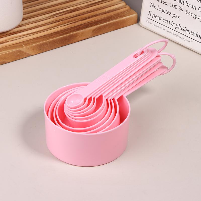 10Pcs/Set Plastic Measuring Tools Stackable Measuring Spoons Teaspoon Sugar Scoop Cake Baking Flour Measuring Cups