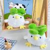 Lovable Short Plush Chicken Doll Perfect Creative Keychain And Bag Charm