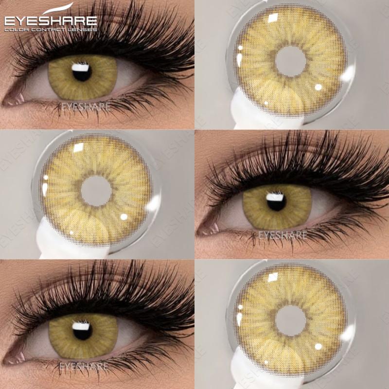 Eyes 1 Pair Colored Contact Lenses For Eyes Korean Brown Contact Lenses 14.5mm Big Eye Lenses Annual Student Beauty