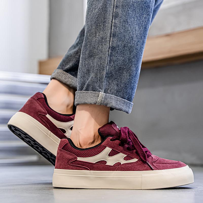 Herren Sportschuhe Herrenschuhe Weichsohlige Rutschfeste Lässige Board-Schuhe Student Schnürschuhe Outdoor Reiseschuhe