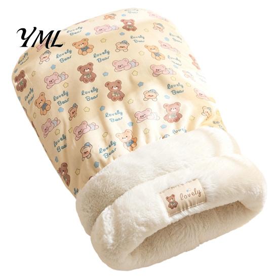 Portable Puppy Sack for Travel Plush Cat Sleeping Bag, Soft Cozy Pet Cave Bed, Fluffy Warm Washable Nest Cold Weather Sack, Snuggle Pouch Indoor