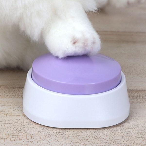 Set de 2 butoane de înregistrare pentru câini, clopoțel pentru câine, clopoțel de limbă, clopoțel de tratare pentru învățare educațională, R79114A (violet de menta)