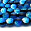 [GOLD STONE] Yonaguni Blue Firefly Glass Glowing Beads, String of 50, Yonaguni Island, Okinawa, 8mm