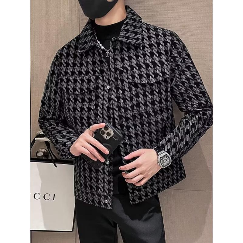 

Мужское универсальное шерстяное пальто - Весенне-осенний стильный тренд, Высококлассное повседневное, Красивая шерстяная куртка для студентов. XL чёрный