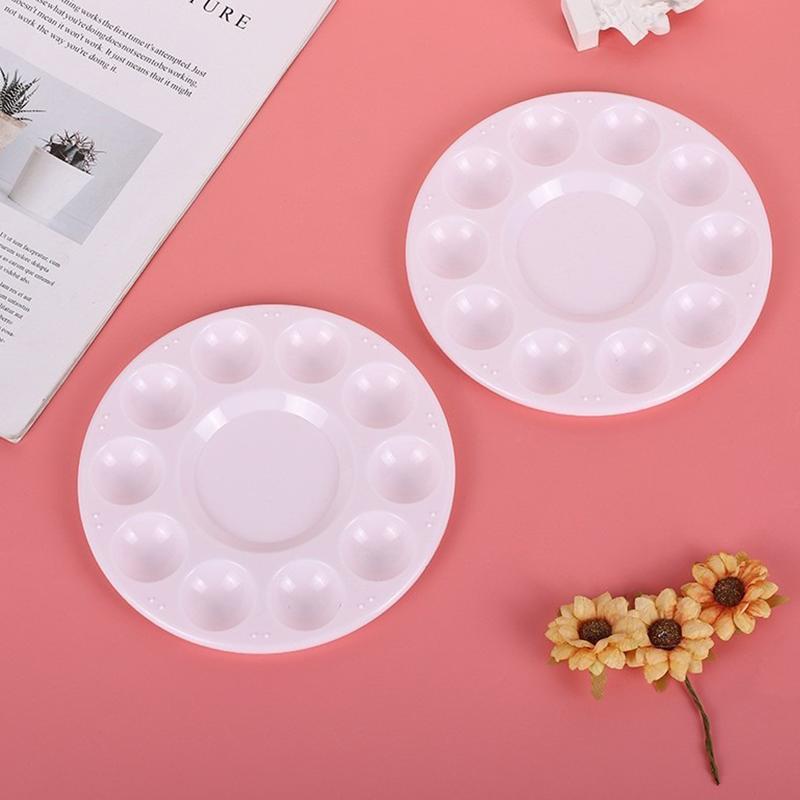 Painting Palette Plastic Paint Tray Multiple Shapes Sizes Office School Student Drawing Art Supplies Watercolor Oil Painting ZYF