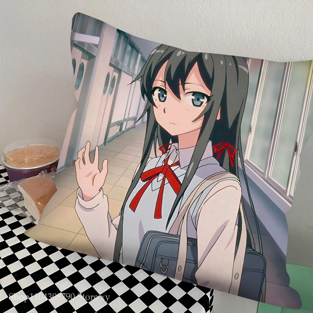 Yukinoshita Yukino Animation Meine romantische Komödie aus der Jugendzeit Kissenbezug Quadratisches Kissen Schlafzimmer Sofa Auto Wohnzimmer Heimdekoration