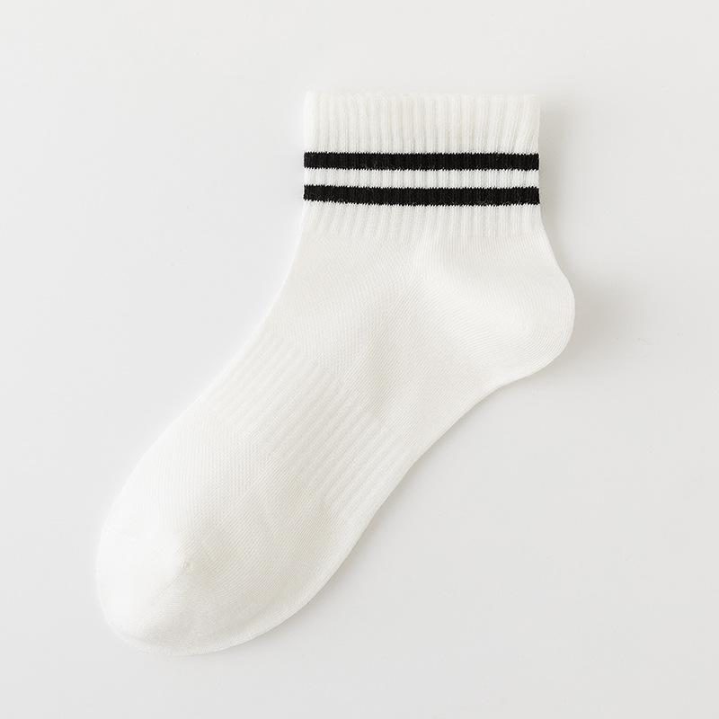 

Женские летние тонкие параллельные полосы однотонные сетчатые дышащие спортивные носки 1 pair белый
