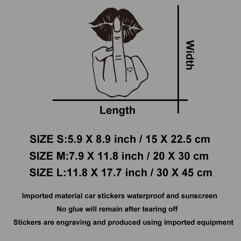 Give You a Kiss Like a Middle Finger Creative&funny Stickers for Cartoon Fans&lover,high Quality for Car Trucks Motorcycles